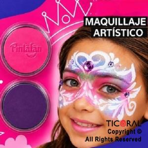 MAQUILLAJE ARTISTICO ROSA LILA ( 2 - 4GR)